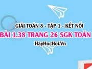 Bài 1.38 SGK Toán 8 tập 1 Kết nối tri thức